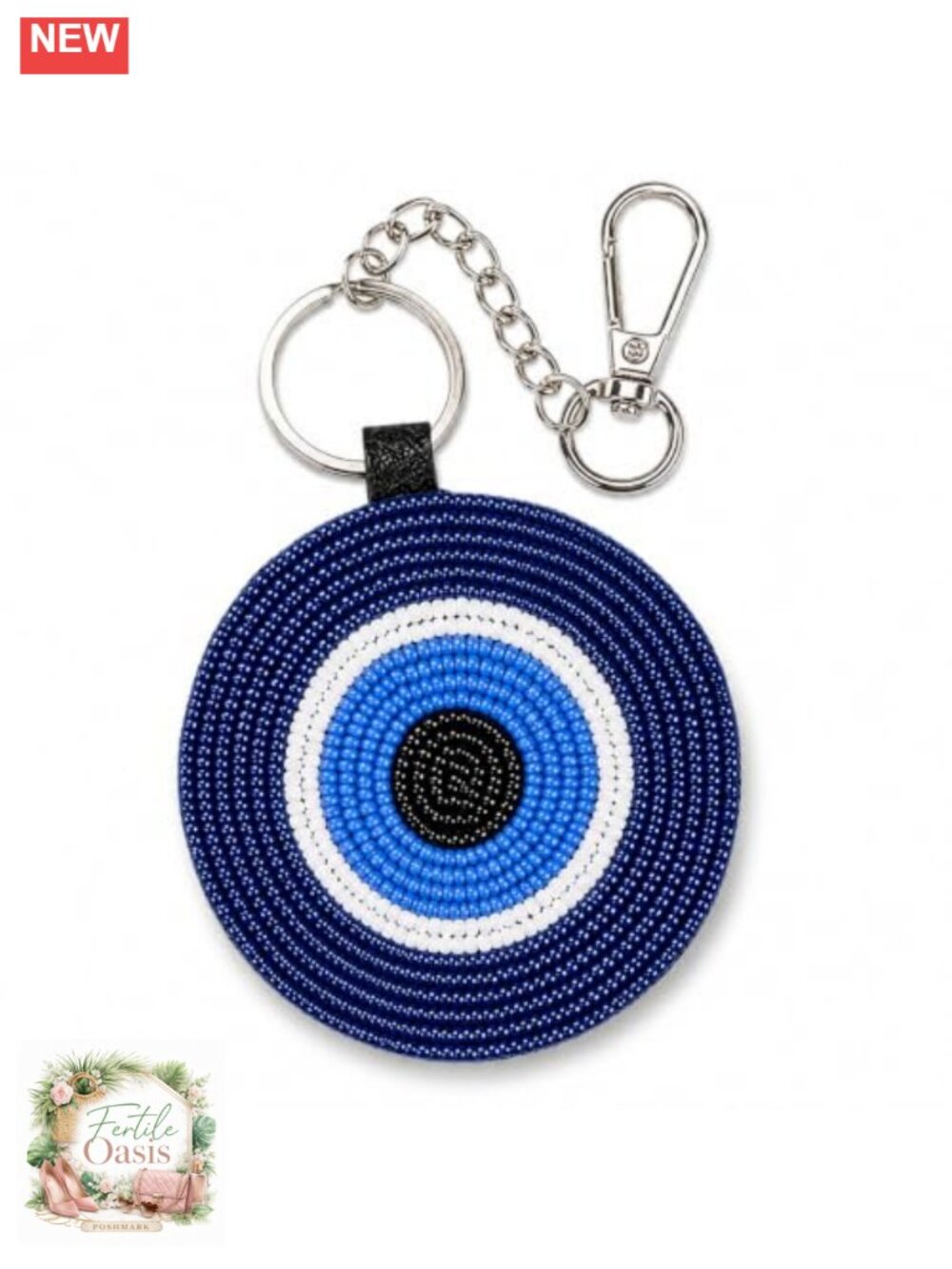 Handmade Beaded Evil Eye Bag Charm Keychain for Handbags Totes Backpacks